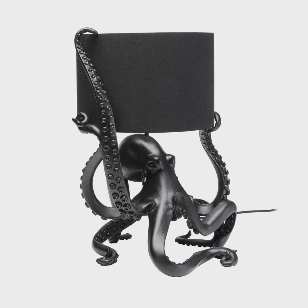 Octopus black table lamp