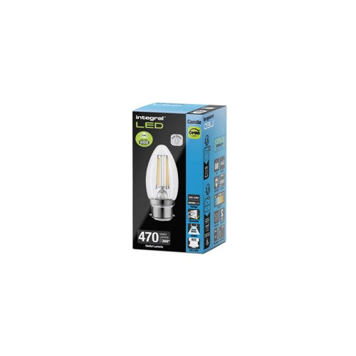 Integral LED Candle BULB B22 470LM 4.5W 2700K DIMMABLE
