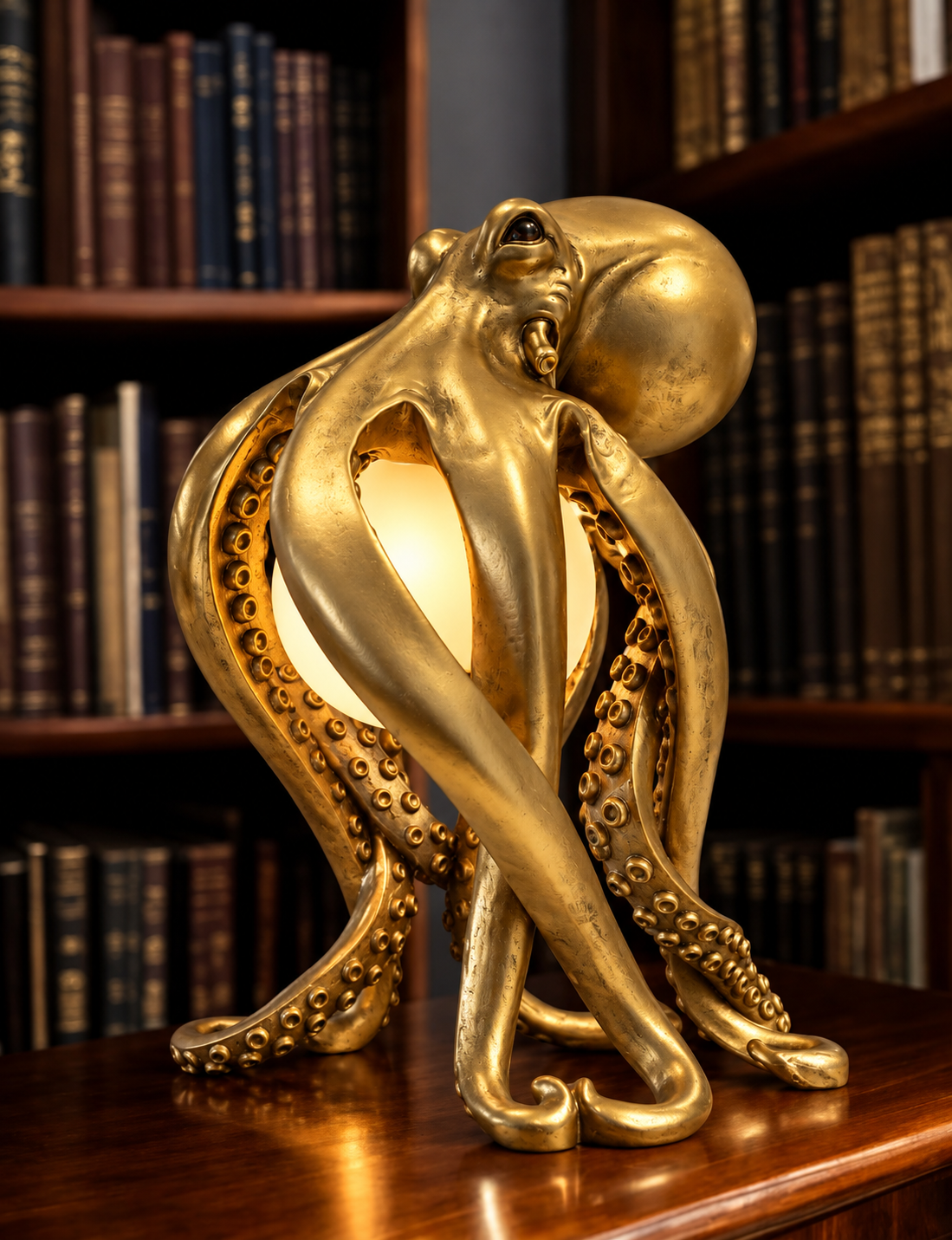 Gold Octopus Table Lamp