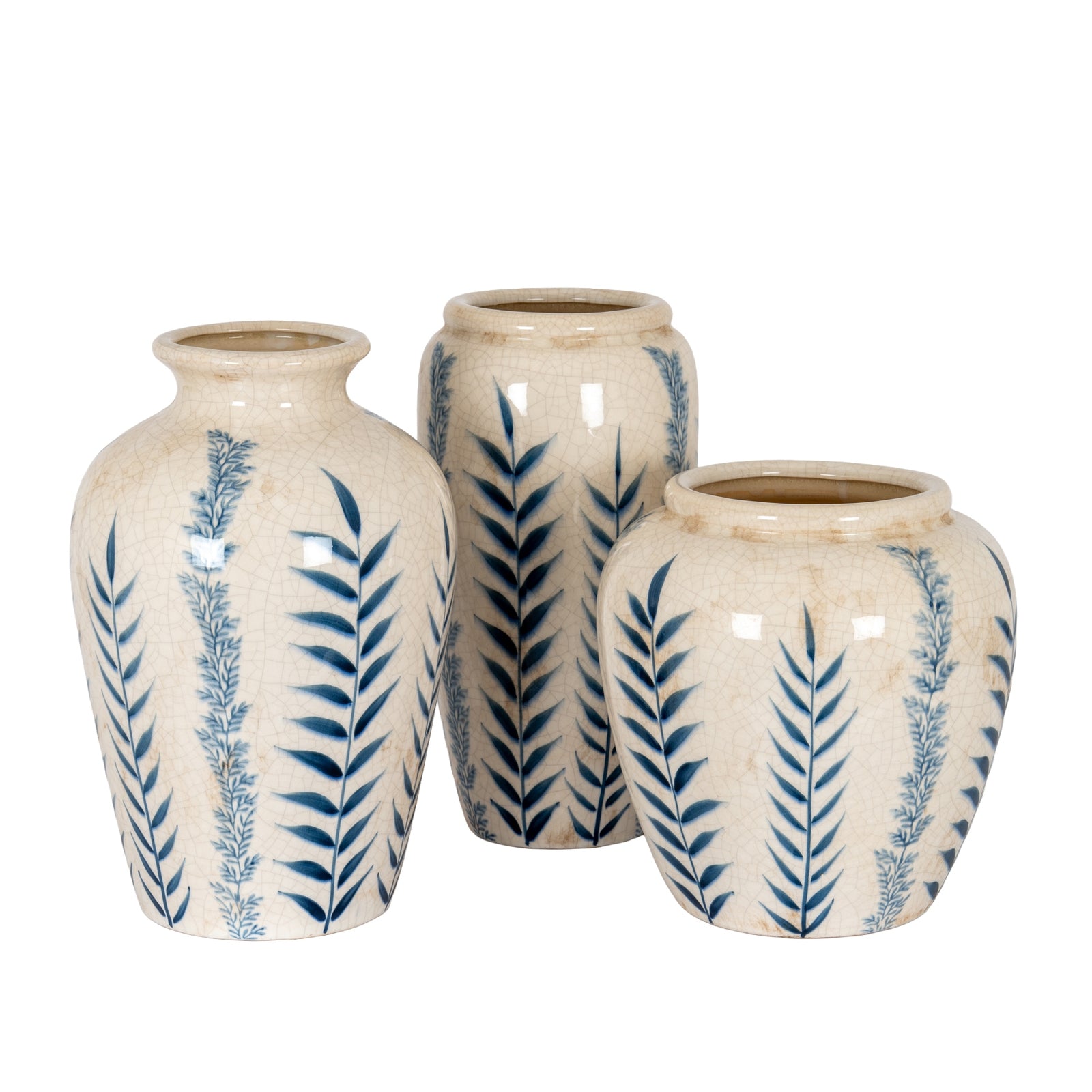 Large Blue Flora Olpe Vase