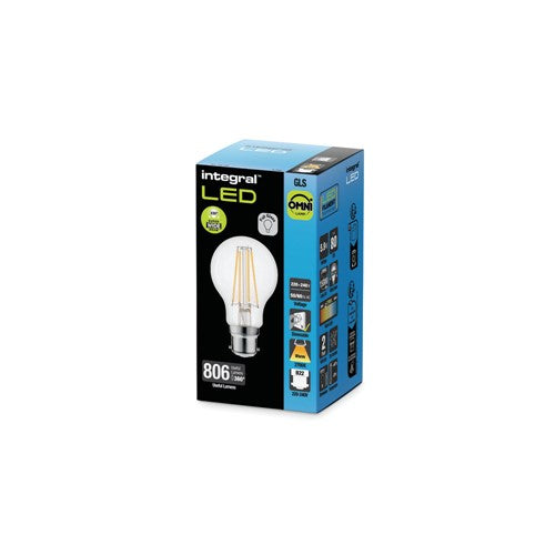 Integral LED BULB B22 806LM 7.3W 2700K DIMMABLE
