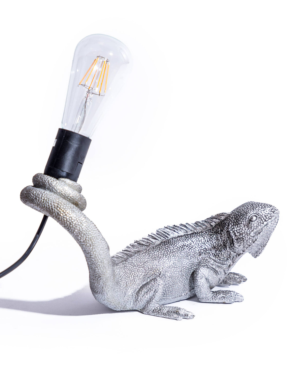 SILVER IGUANA LAMP