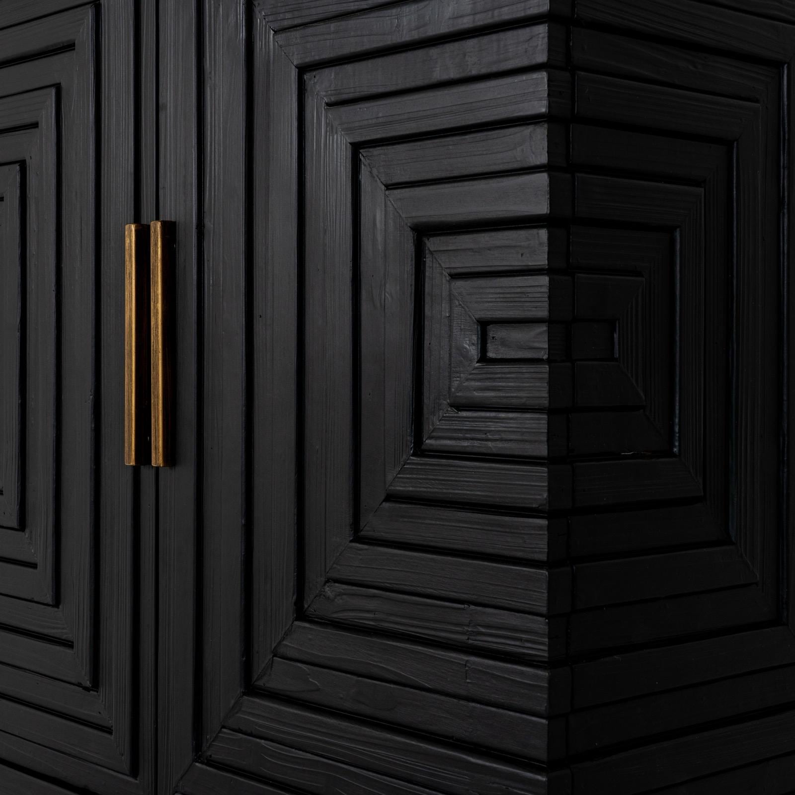 Black 2 Door Side Cupboard