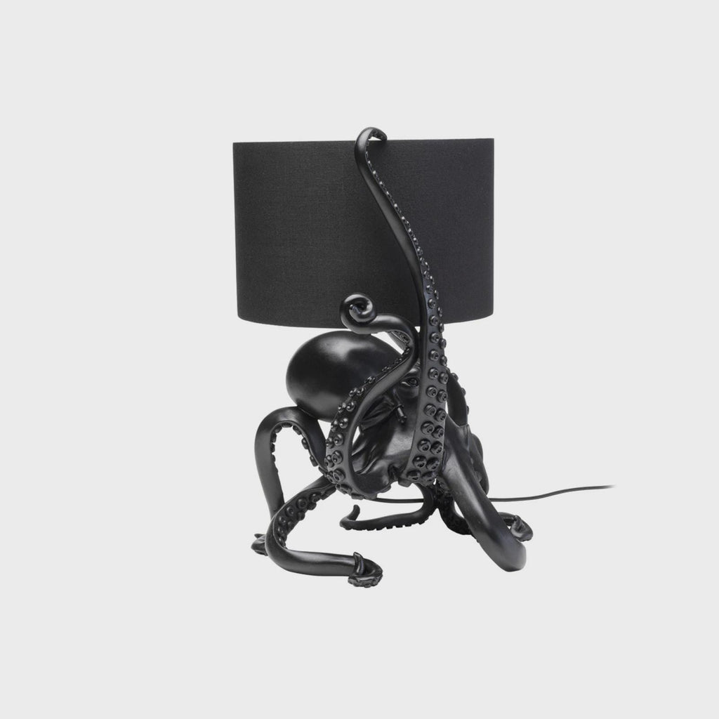 Octopus black table lamp