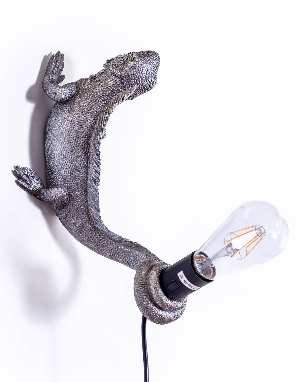 SILVER IGUANA LAMP