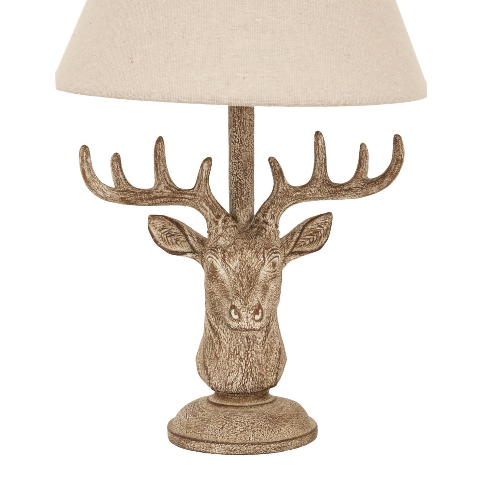 Stag Head Table Lamp