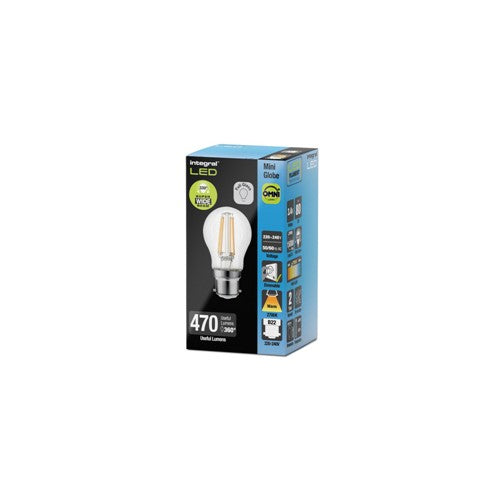 Integral LED Golf Ball B22 470LM 3.4W 2700K DIMMABLE