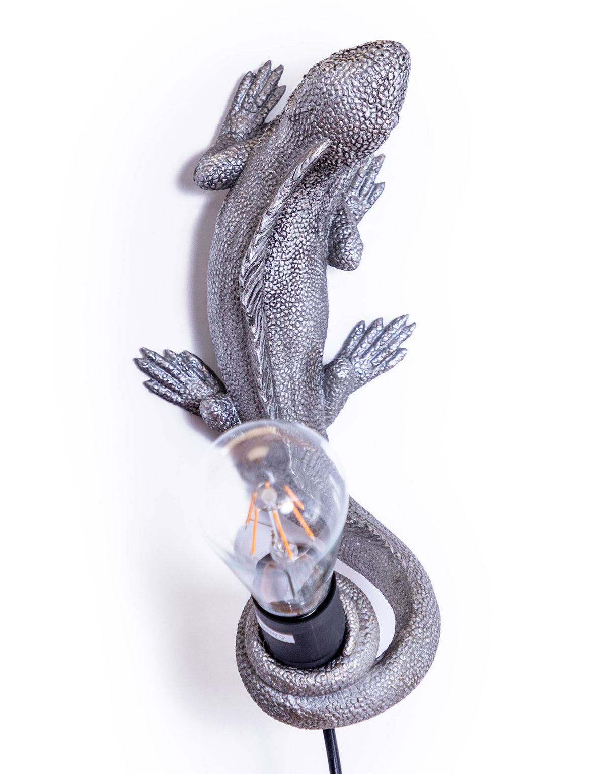 SILVER IGUANA LAMP