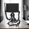 Black octopus-shaped table lamp 