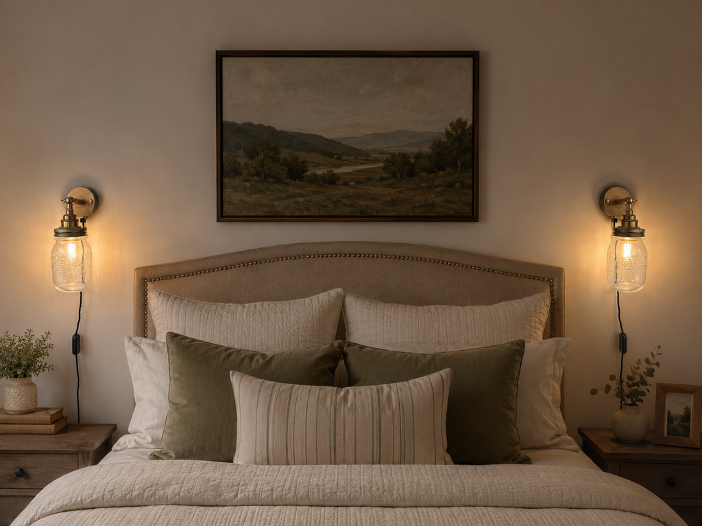 Handmade Plug In Jam Jar Wall Lights