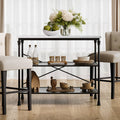 Fairmont Marble & Black Kitchen Island