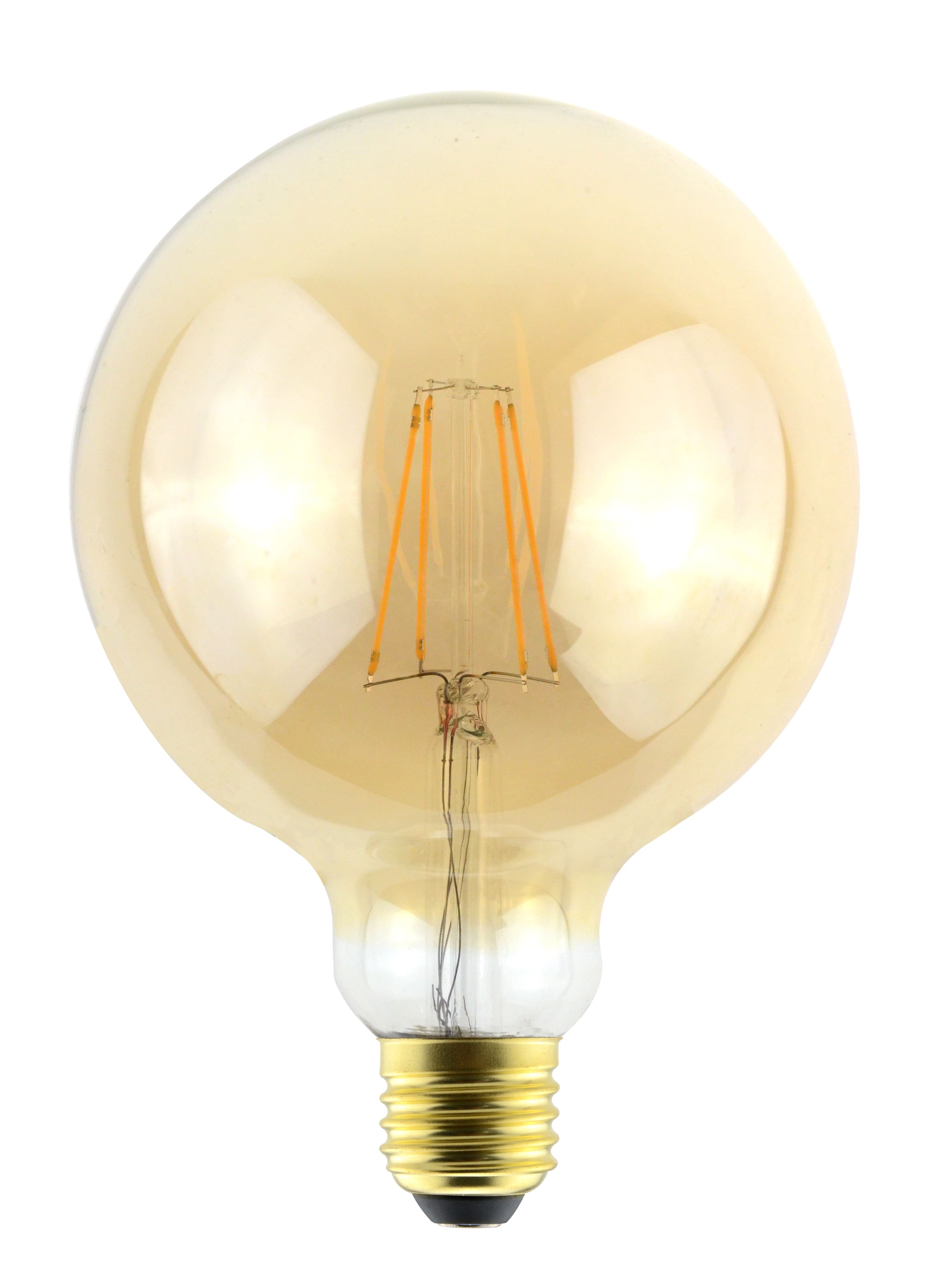 SUNSET VINTAGE FILAMENT GLOBE G125 BULB E27 806LM 5.9W 2200K DIMMABLE 300 BEAM AMBER INTEGRAL