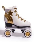 RETRO ROLLER SKATE VASE - WHITE / GOLD / BLACK