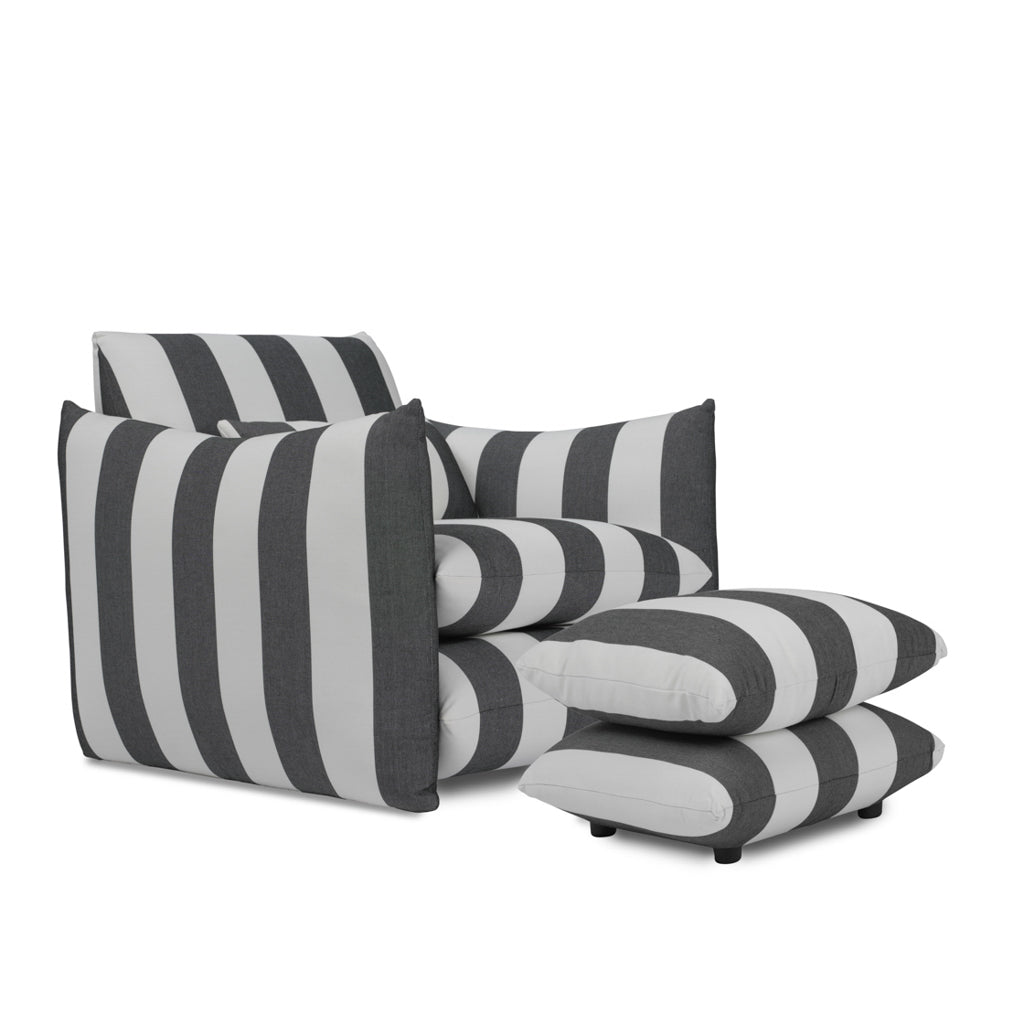Sycamore Black and White Striped Chair