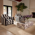 Sycamore Black and White Striped Chair