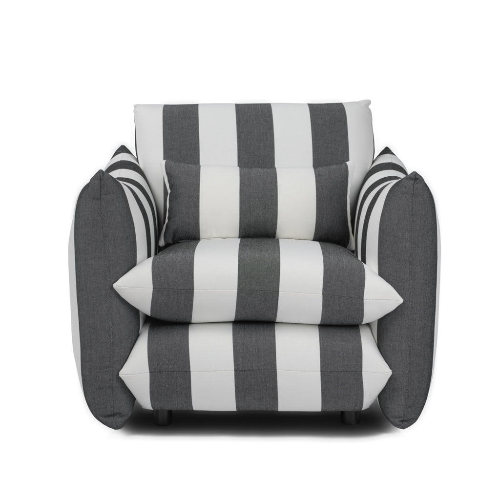 Sycamore Black and White Striped Chair