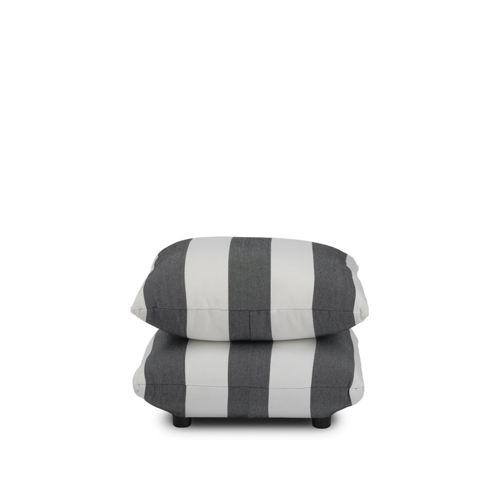 Sycamore Black and White Striped Pouffe