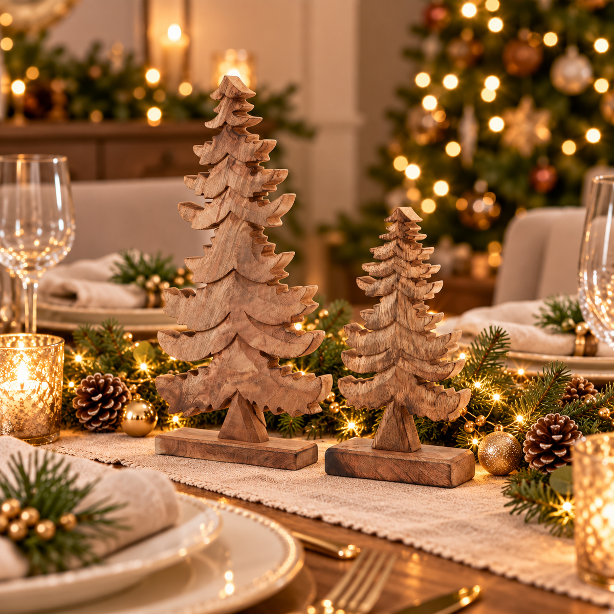 Natural Wooden Christmas Tree