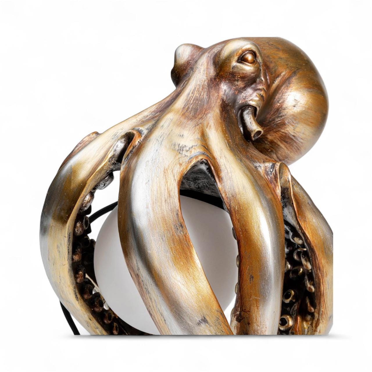 Octopus table lamp in matte gold finish *Bulb and Plug adapter included*
