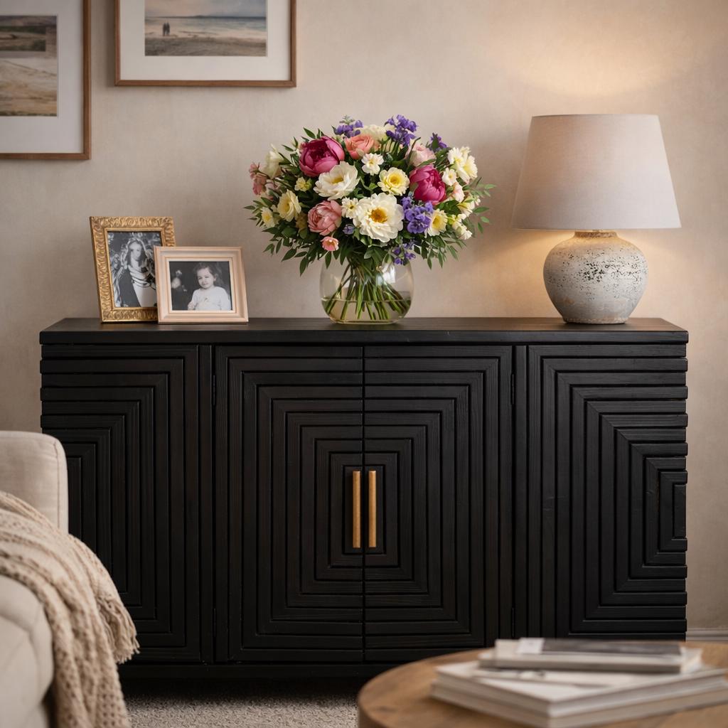 Black 2 Door Sideboard