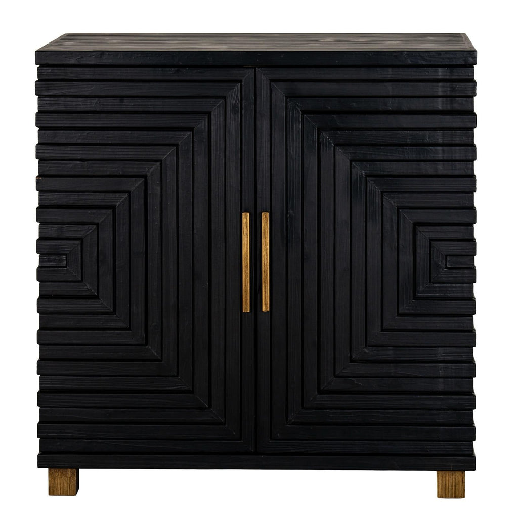Black 2 Door Side Cupboard