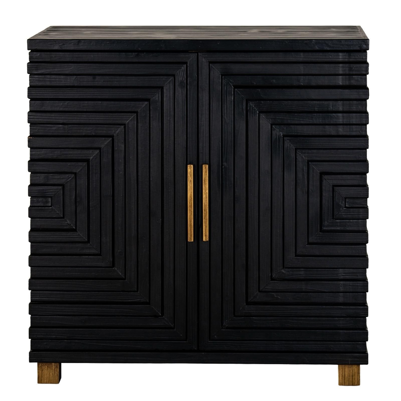 Black 2 Door Side Cupboard