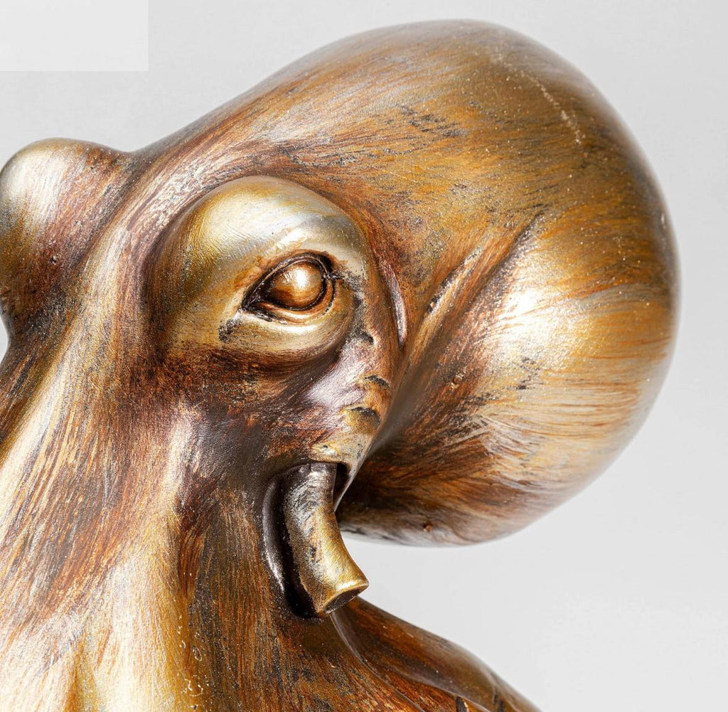 Octopus table lamp in matte gold finish *Bulb and Plug adapter included*