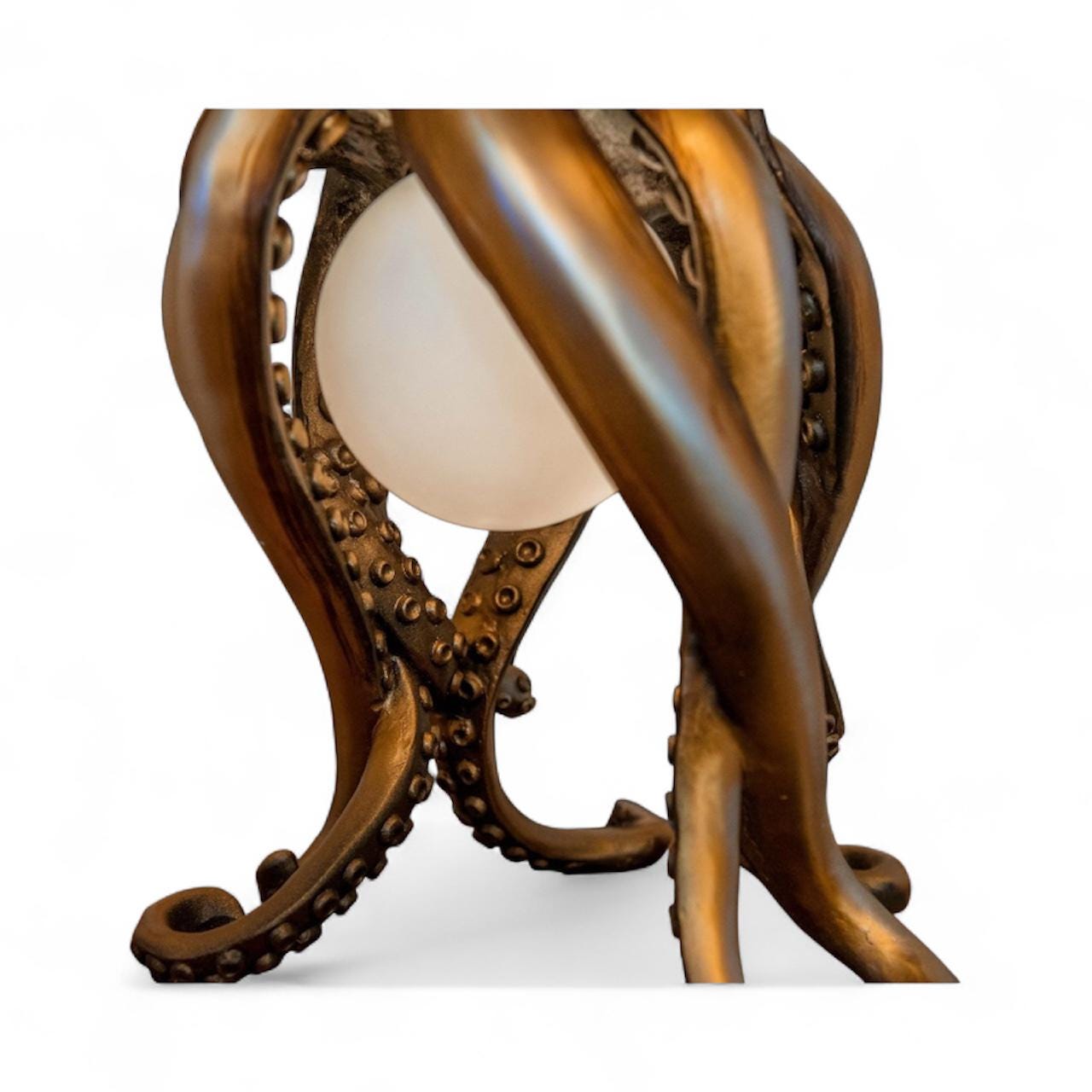 Octopus table lamp in matte gold finish *Bulb and Plug adapter included*