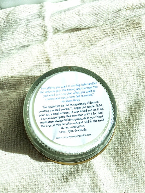 Blessings Candle / Intention Candle / Good Luck / Soy Handpoured Candle