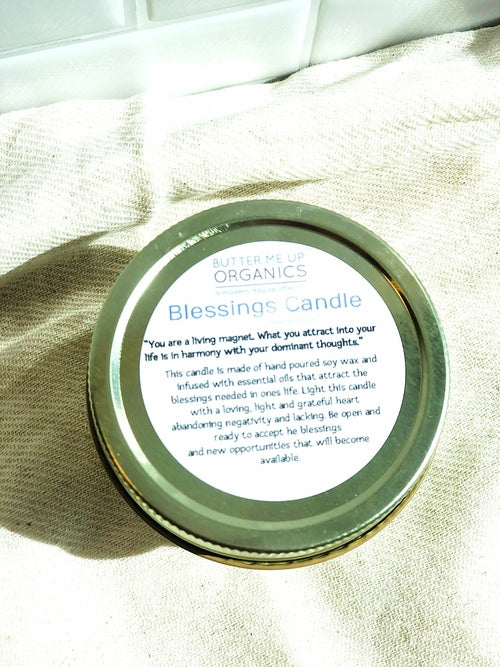 Blessings Candle / Intention Candle / Good Luck / Soy Handpoured Candle
